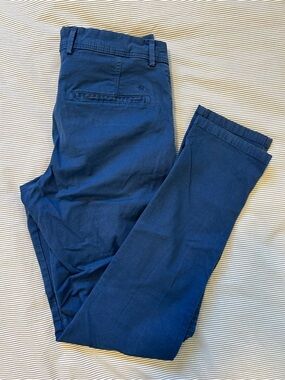 Men's Navy Stretch Chinos – Slim Casual Trousers
